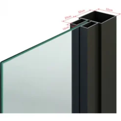 New HomingXL Stalen schuifdeur - Loft - 3 vaks helder glas - kickplate - 235 x 100 cm
