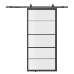 New HomingXL Stalen schuifdeur - Loft - 5 vaks helder glas - 235 x 100 cm