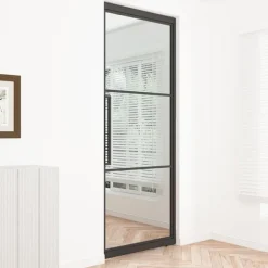 Best HomingXL Stalen taatsdeur - Loft zwart - 3 vaks helder glas - 93 x 231,5 cm