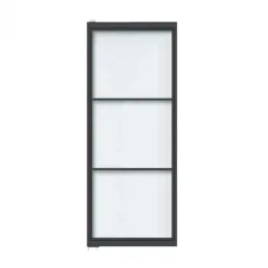 Best HomingXL Stalen taatsdeur - Loft zwart - 3 vaks helder glas - 93 x 231,5 cm