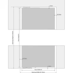 Best HomingXL Stalen taatsdeur - Loft zwart - 3 vaks helder glas - 93 x 231,5 cm