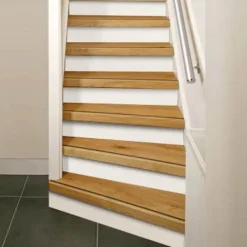Discount Stepwood Overzettreden met neus (2 stuks) - Eikenhout 3 mm toplaag Rustiek - Incl. antislipstrip - 100 x 60 cm