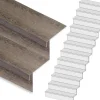 New Stepwood Traprenovatie set - rechte trap - 16 treden SPC toplaag Verweerd eiken incl. stootborden