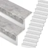 New Stepwood Traprenovatie set - rechte trap - 16 treden SPC toplaag Beton grijs incl. witte stootborden