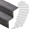 Outlet Stepwood Traprenovatie set - 2 kwart draai - 16 treden SPC toplaag Beton zwart incl. stootborden