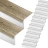 Stepwood Traprenovatie set - rechte trap - 14 treden SPC toplaag Rustiek eiken incl. witte stootborden