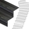 Stepwood Traprenovatie set - 1 kwart draai - 12 treden SPC toplaag Antraciet incl. stootborden