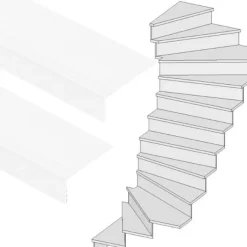 New Stepwood Traprenovatie set - 2 kwart draai - 14 treden SPC toplaag Wit