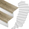 Best Stepwood Traprenovatie set - 2 kwart draai - 15 treden SPC toplaag Rustiek eiken incl. witte stootborden