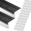 Stepwood Traprenovatie set - rechte trap - 16 treden SPC toplaag Antraciet incl. witte stootborden