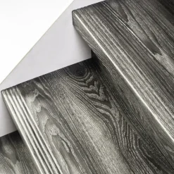 Outlet Stepwood Traprenovatie set - rechte trap - 13 treden SPC toplaag Antraciet incl. stootborden