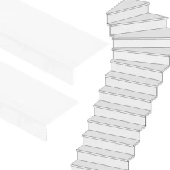 Hot Stepwood Traprenovatie set - 1 kwart draai - 12 treden SPC toplaag Wit
