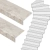 Stepwood Traprenovatie set - 1 kwart draai - 13 treden SPC toplaag Beton Taupe