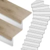 Discount Stepwood Traprenovatie set - 1 kwart draai - 12 treden SPC toplaag Natuur Eiken incl. witte stootborden
