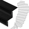 Outlet Stepwood Traprenovatie set - 2 kwart draai - 12 treden SPC toplaag Zwart incl. stootborden