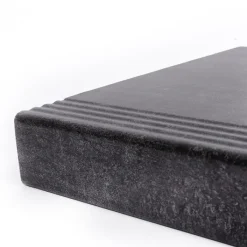 Outlet Stepwood Traprenovatie set - 1 kwart draai - 15 treden SPC toplaag Beton zwart incl. stootborden