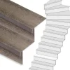 Discount Stepwood Traprenovatie set - 1 kwart draai - 15 treden SPC toplaag Verweerd eiken incl. stootborden