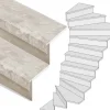Outlet Stepwood Traprenovatie set - 2 kwart draai - 13 treden SPC toplaag Beton Taupe incl. stootborden