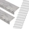 Online Stepwood Traprenovatie set - rechte trap - 16 treden SPC toplaag Beton grijs