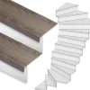 New Stepwood Traprenovatie set - 2 kwart draai - 14 treden SPC toplaag Verweerd eiken incl. witte stootborden