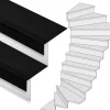 Sale Stepwood Traprenovatie set - 2 kwart draai - 16 treden SPC toplaag Zwart incl. witte stootborden