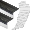 Clearance Stepwood Traprenovatie set - 2 kwart draai - 16 treden SPC toplaag Antraciet incl. witte stootborden