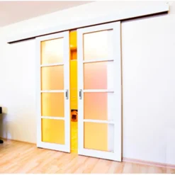 New Austria Synchroom schuifdeursysteem voor dubbele binnendeur - Swipe 400 S (80kg per deur)