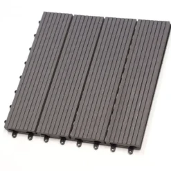 New DuoWood Terrastegel composiet antraciet / lava Easy-Click 30 x 30 cm