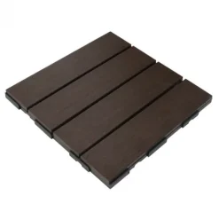 C-Wood Terrastegel composiet co-extrusie Walnut click 30 x 30 cm