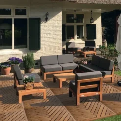 Discount Elephant Terrastegel hardhout Almendrillo - Visgraat - 100 x 100 cm (30 mm) vlak geschaafd