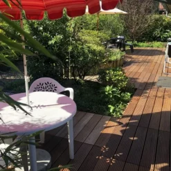 Clearance Elephant Terrastegel hardhout Bankirai 90 x 90 cm (50 mm) groeven