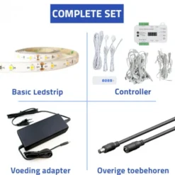 Outlet HomingXL Trapverlichting dynamisch led 50 cm - set tbv 16 treden - warm wit