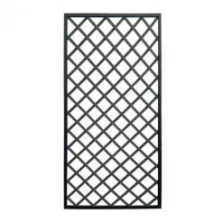 Online C-Wood Trellis scherm Bari recht composiet met antraciet aluminium kader 90 x 180 cm