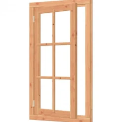 Online TrendHout Raamkozijn met vleugelraam - linksdraaiend - 674 x 1296 mm