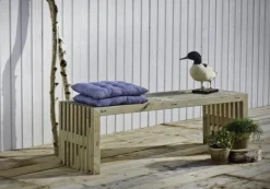 Discount Plus Danmark Tuinbank Rustik - Dennenhout grijs gebeitst - 138 x 49 x 45 cm