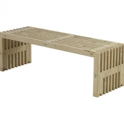 Discount Plus Danmark Tuinbank Rustik - Dennenhout grijs gebeitst - 138 x 49 x 45 cm