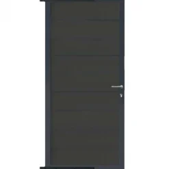 Hot C-Wood Tuindeur aluminium antraciet frame Modular - composiet antraciet (90 x 200 cm)