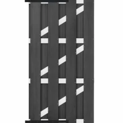 Online C-Wood Tuindeur composiet Bari antraciet met blank aluminium frame incl. beslag (90 x 180 cm)