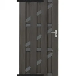 Online C-Wood Tuindeur composiet Bari antraciet met antraciet alu frame incl. beslag (90 x 180 cm)