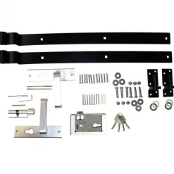 Online C-Wood Tuindeur composiet Bari antraciet met antraciet alu frame incl. beslag (90 x 180 cm)