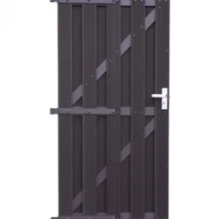 Online C-Wood Tuindeur composiet Capri antraciet met antraciet alu frame incl. hang&sluitwerk (90 x 180 cm)