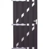 Hot C-Wood Tuindeur composiet Capri antraciet met blank alu frame incl. hang&sluitwerk (90 x 180 cm)