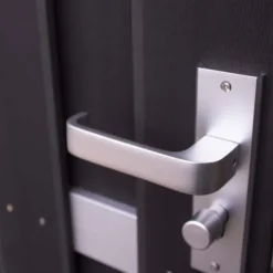 Hot C-Wood Tuindeur composiet Capri antraciet met blank alu frame incl. hang&sluitwerk (90 x 180 cm)