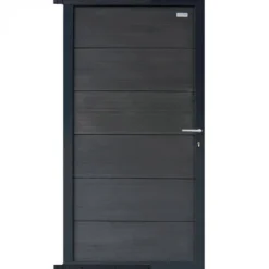 Best Elephant Tuindeur composiet Forte Antraciet incl. slot en antraciet aluminium kader (90 x 180 cm)