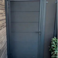 Best Elephant Tuindeur composiet Forte Antraciet incl. slot en antraciet aluminium kader (90 x 180 cm)