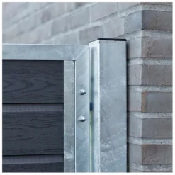 Clearance Plus Danmark Tuindeur composiet Futura antraciet in stalen frame rechts (115 x 145 cm)