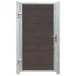 Hot Plus Danmark Tuindeur composiet Futura antraciet in stalen frame links (115 x 180 cm)