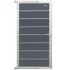 Hot Elephant Tuindeur composiet Modular rock grey met blank aluminium frame compleet (90 x 174 cm)