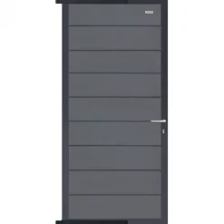 Best Elephant Tuindeur composiet Modular Rock grey met antraciet aluminium frame compleet (90 x 200 cm)