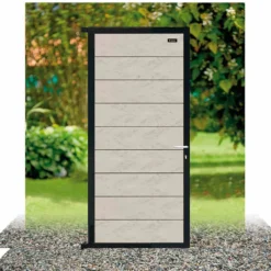 Hot Elephant Tuindeur composiet Modular bicolor betongrijs met antraciet alu frame compleet (90 x 180 cm)